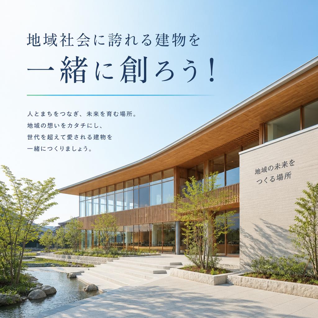 地域社会に誇れる建物を一緒に創ろう！