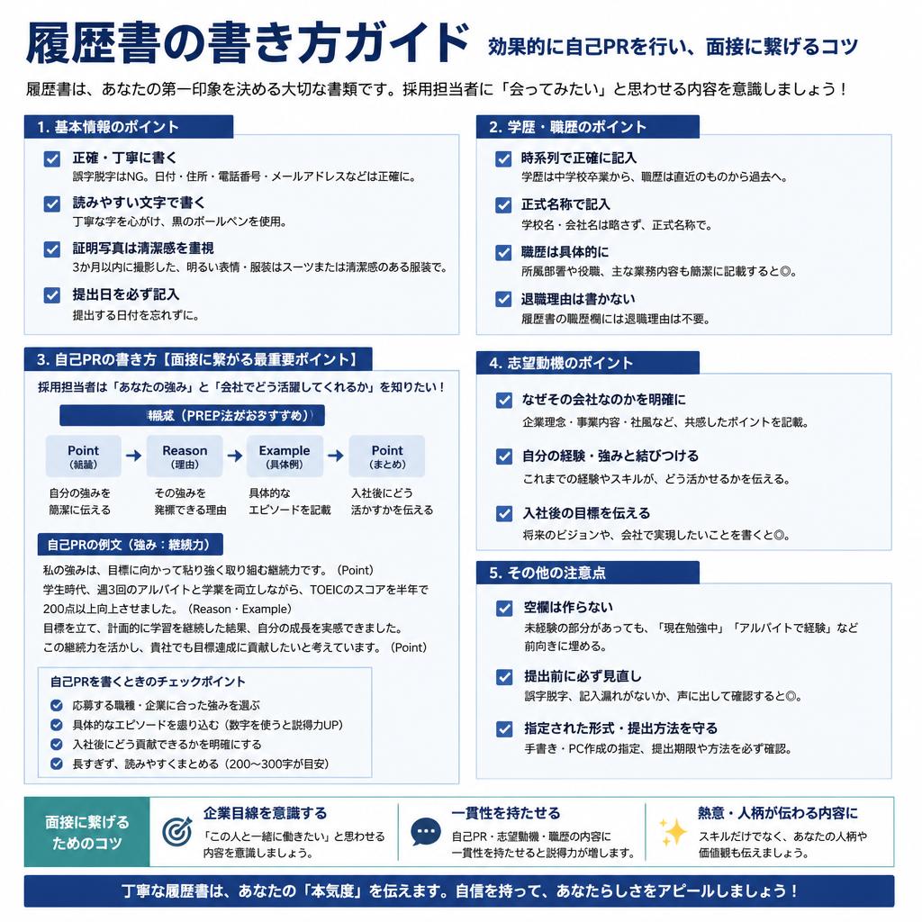 履歴書のポイント - 魅せる応募を！