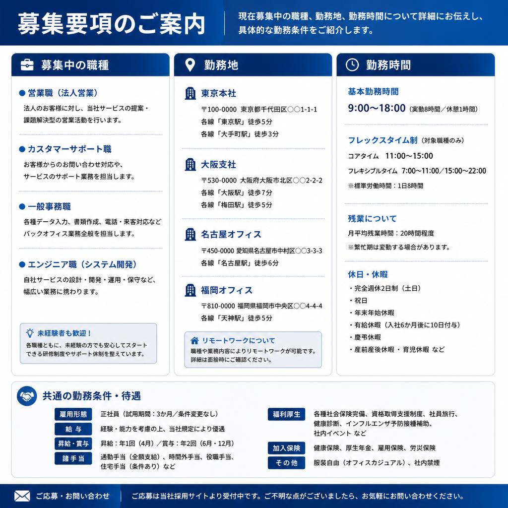 募集要項・勤務地