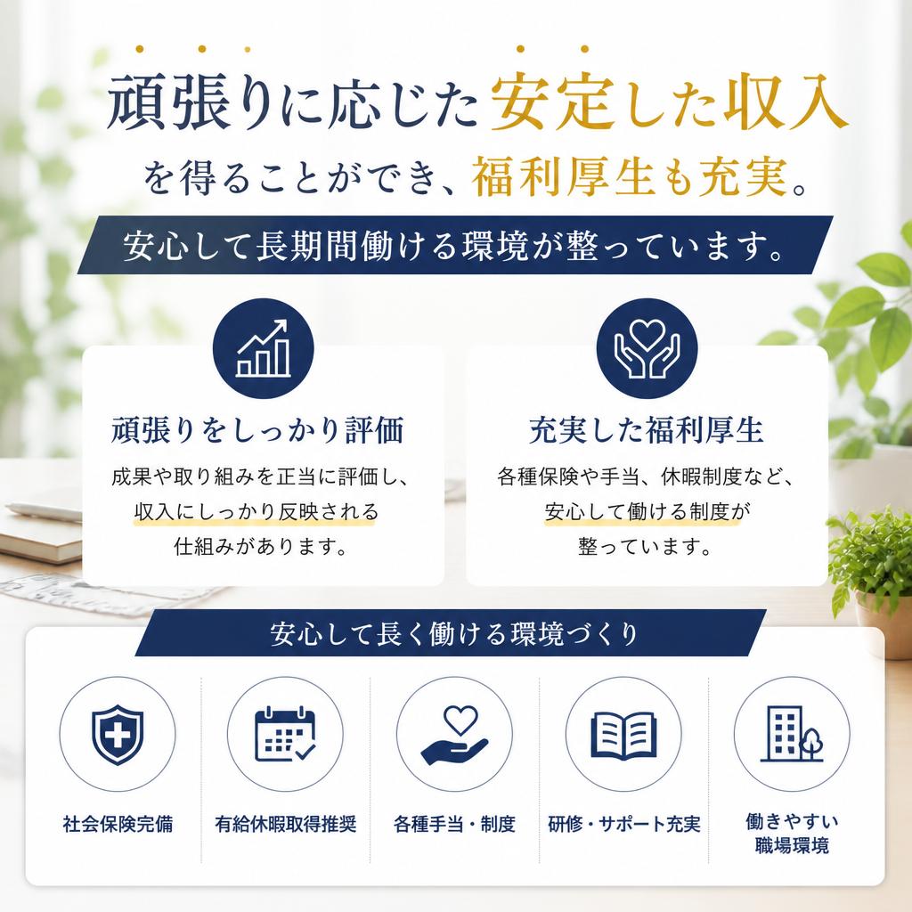5. 安定した収入と働きやすさ