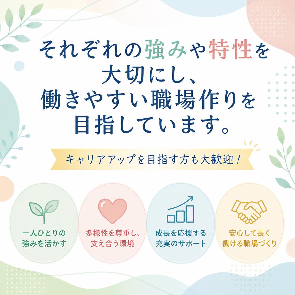 あなたの個性を活かせる環境