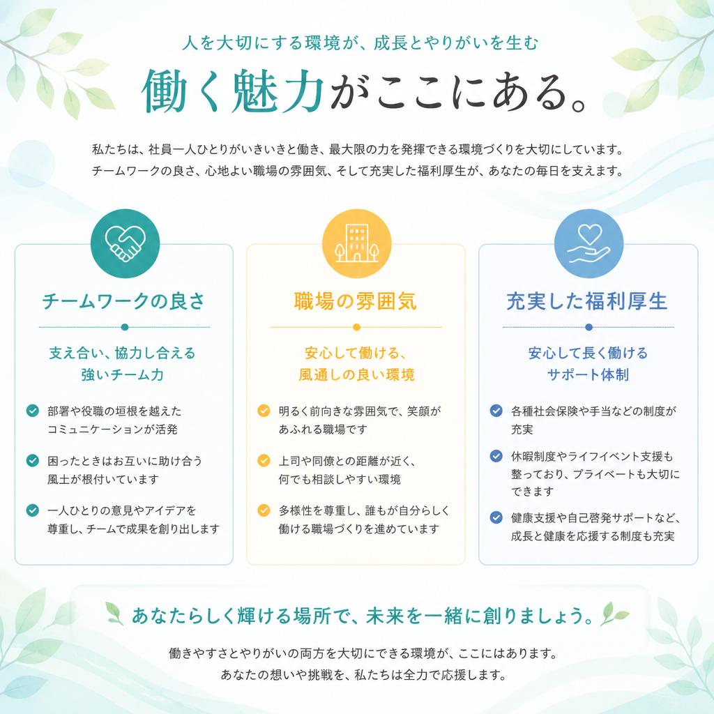 働きやすい職場環境