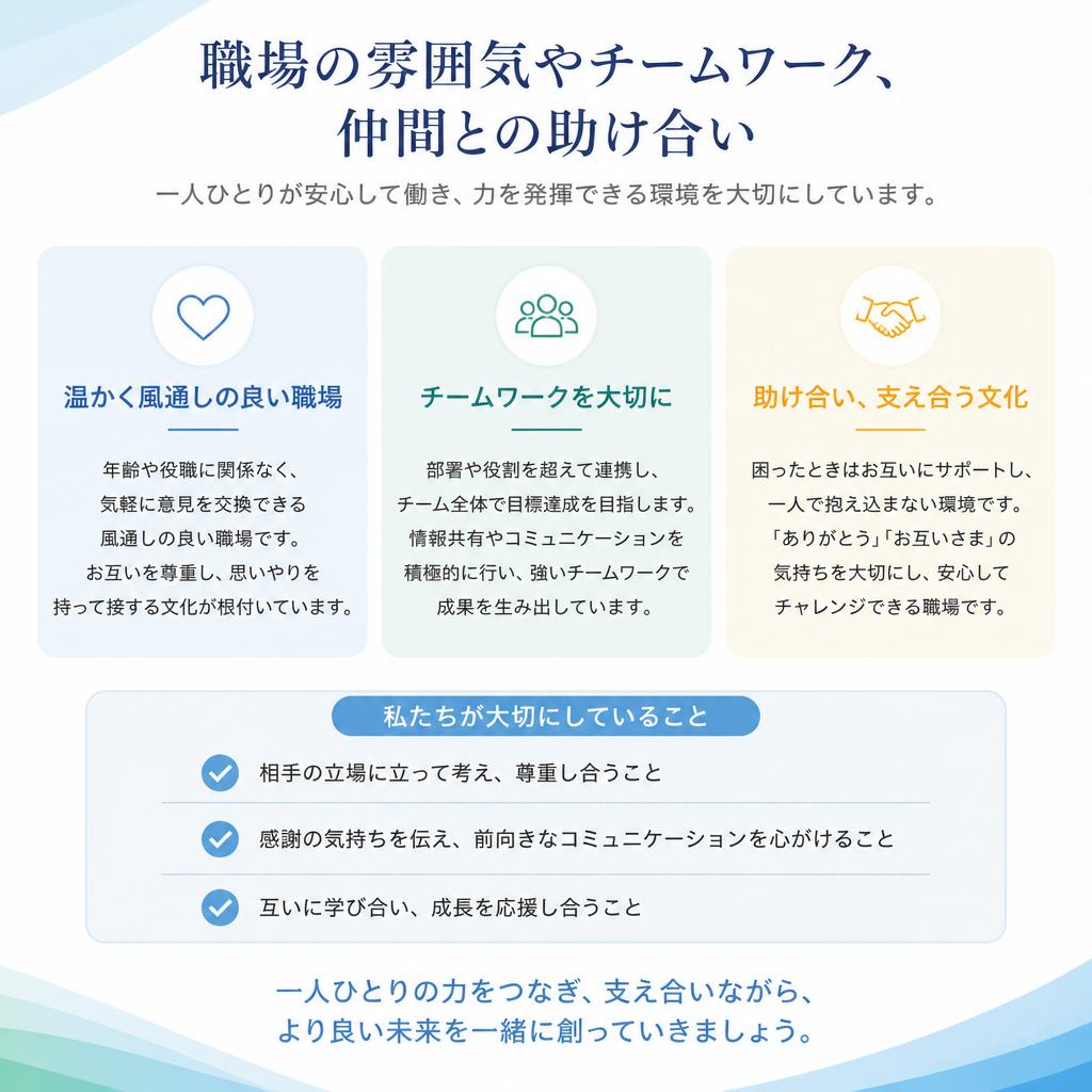 働く環境の魅力