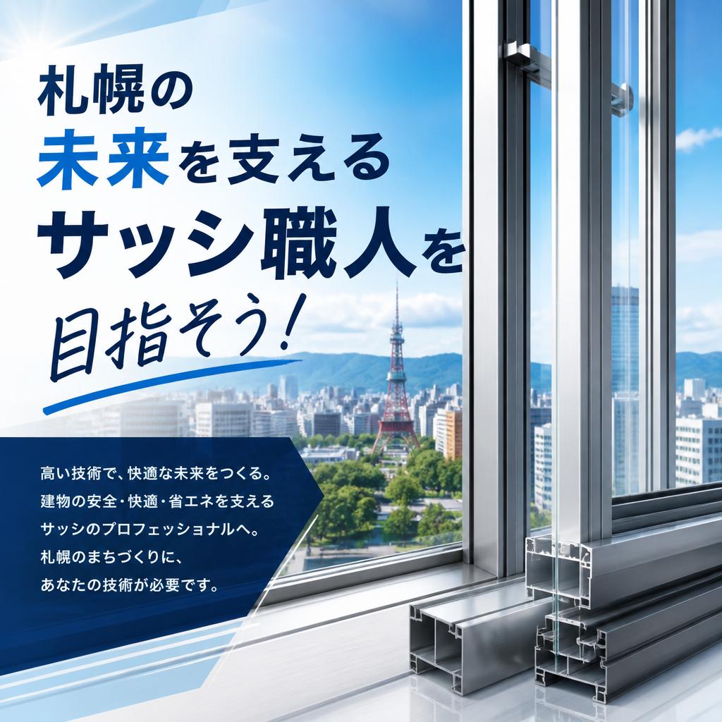 札幌の未来を支えるサッシ職人を目指そう！
