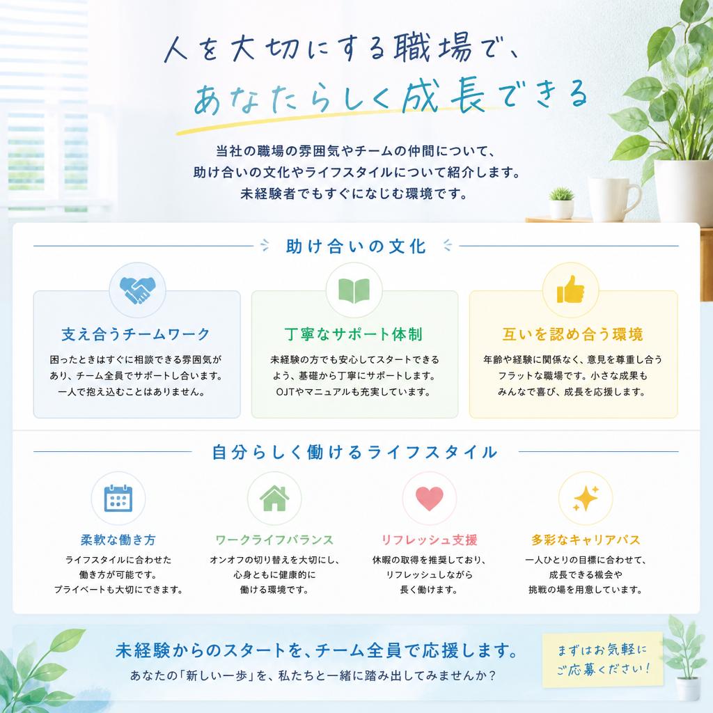 職場の雰囲気とチームワーク
