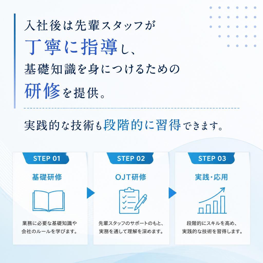 未経験者も安心！充実した教育制度