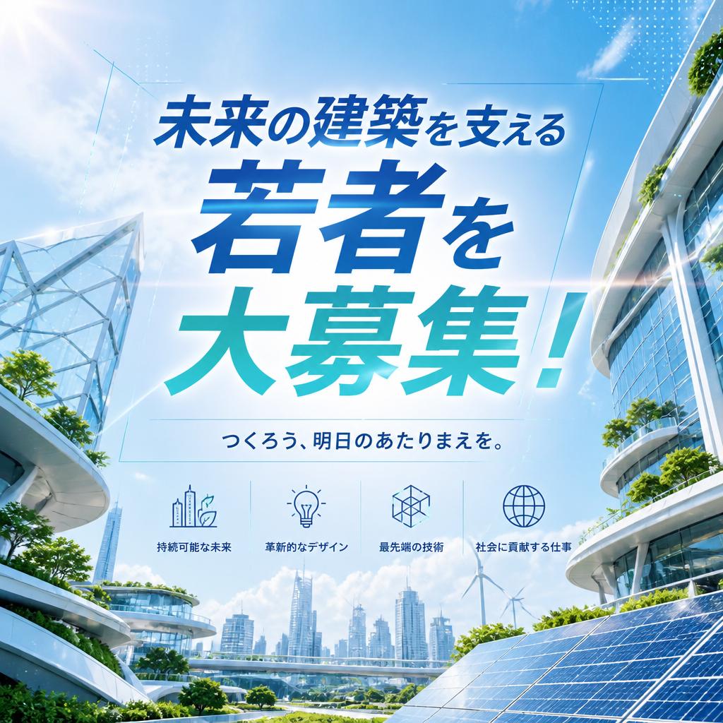 未来の建築を支える若者を大募集！