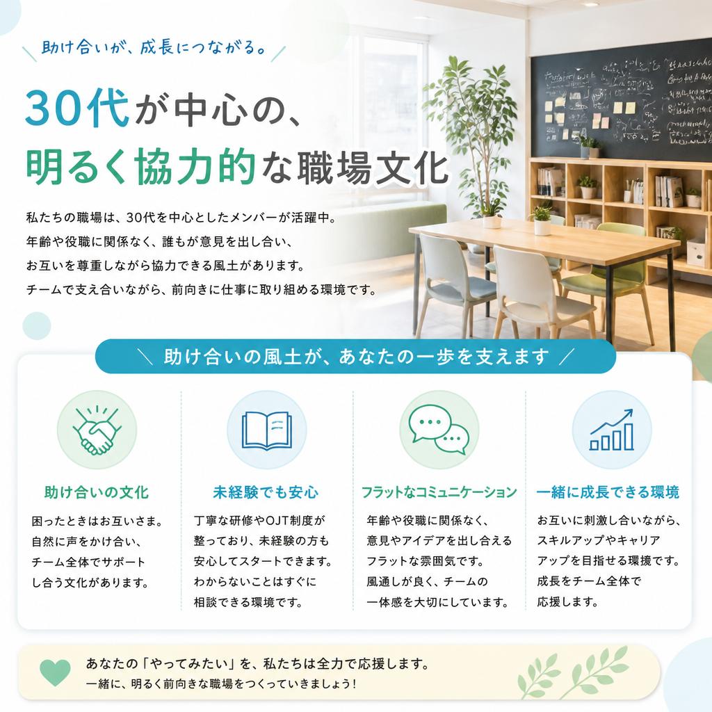 4. 職場の雰囲気はどうなの？