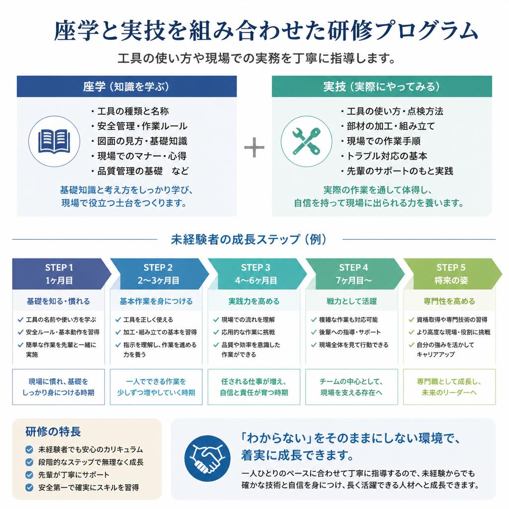未経験からプロへ成長する研修内容