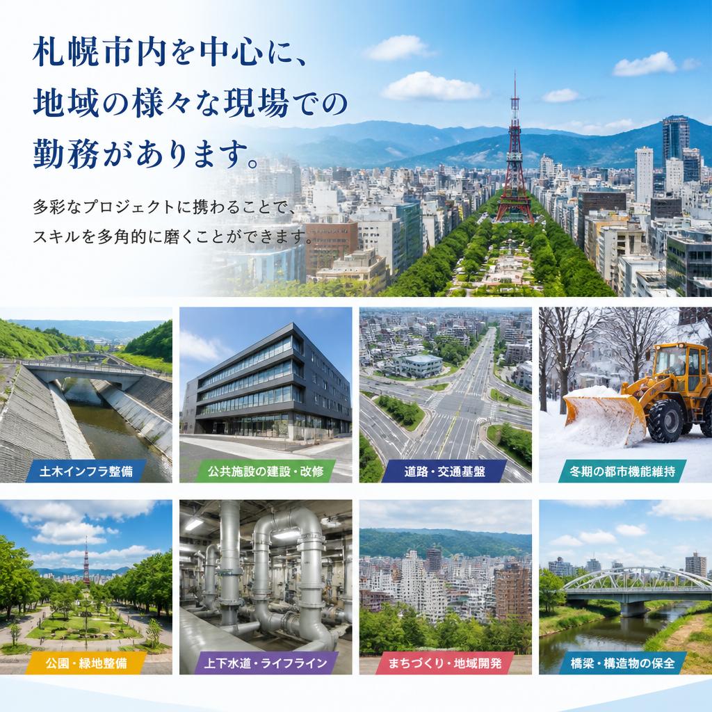 勤務地は札幌を中心に広がるステージ